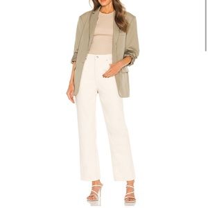 GRLFRND Straight Leg Jeans in Off-White